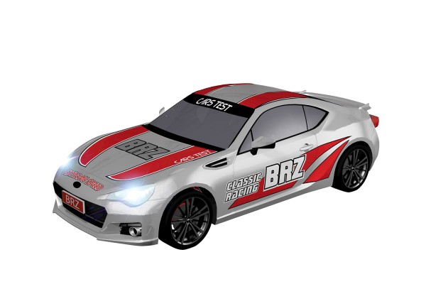 Teknotoys Subaru BRZ silber Racing Slot-Car 1:43